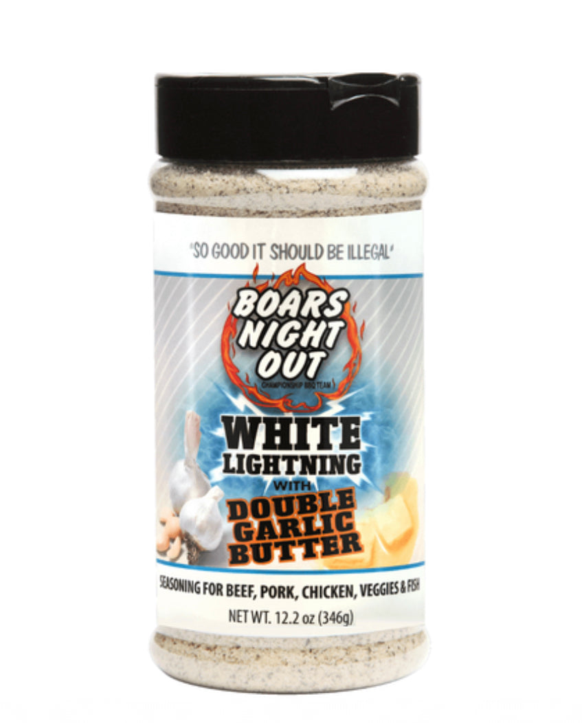 BOARS NIGHT OUT - WHITE LIGHTENING “DOUBLE GARLIC BUTTER”