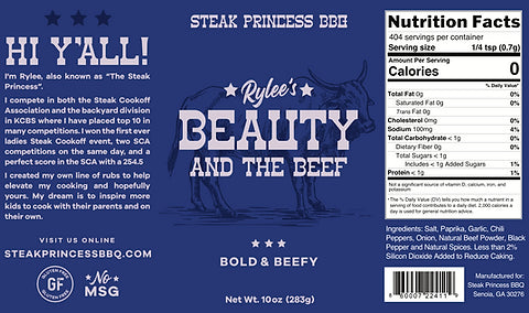 STEAK PRINCESS BBQ - BEAUTY AND THE BEEF