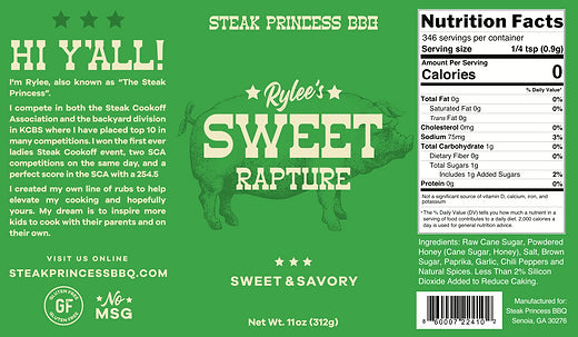STEAK PRINCESS BBQ - SWEET RAPTURE