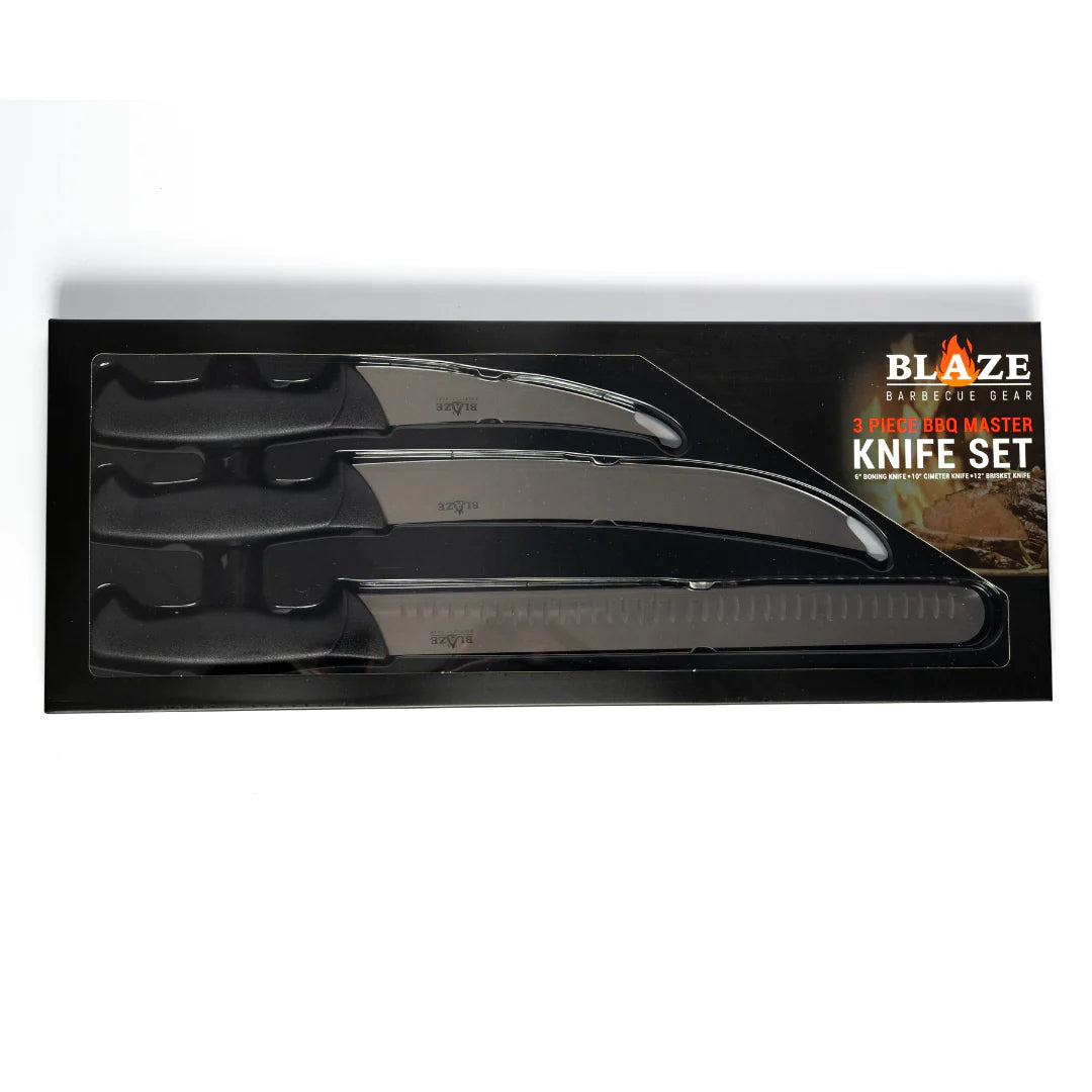 BLAZE BBQ - 3 PIECE KNIFE SET